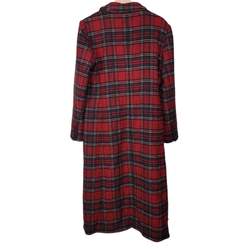 Beautiful 70% wool Reformation Middlebury long plaid coat, size Large - Picture 11 of 11